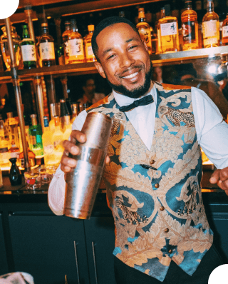 Bartender mixing a drink