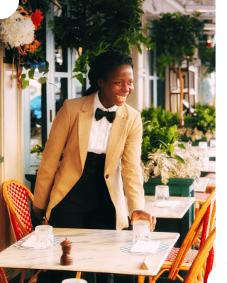 Bartender mixing a drink